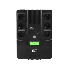 Green Cell Zasilacz Awaryjny UPS AiO 600VA 360W z wyświetlaczem LCD UPS06