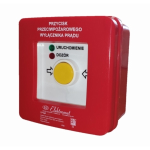 Przycisk przeciwpożarowy PPWP-1Z czerwony 2 LED podtynkowy