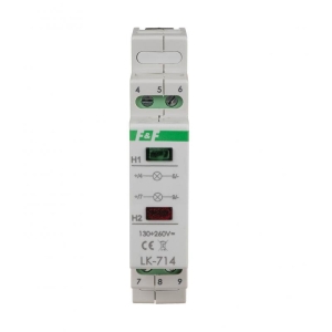 Lampka sygnalizacyjna F&F 2F zielona-czerwona LK-714 130÷260 V AC/DC
