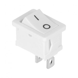 Przełącznik prostokątny biały 6A 0-1 PRK0142