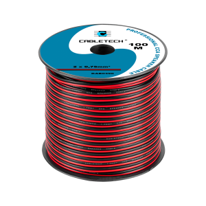 Kabel głośnikowy 2x0.75mm2 CCA  czarno-czerwony