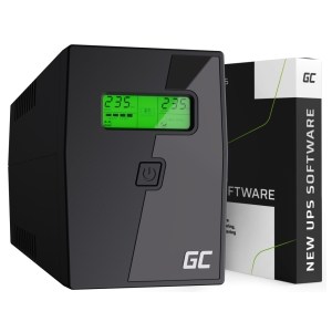 Green Cell Zasilacz Awaryjny UPS 600VA 360W Power Proof z wyświetlaczem LCD UPS01LCD