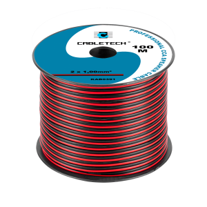 Kabel głośnikowy 2x1mm2 CCA czarno-czerwony